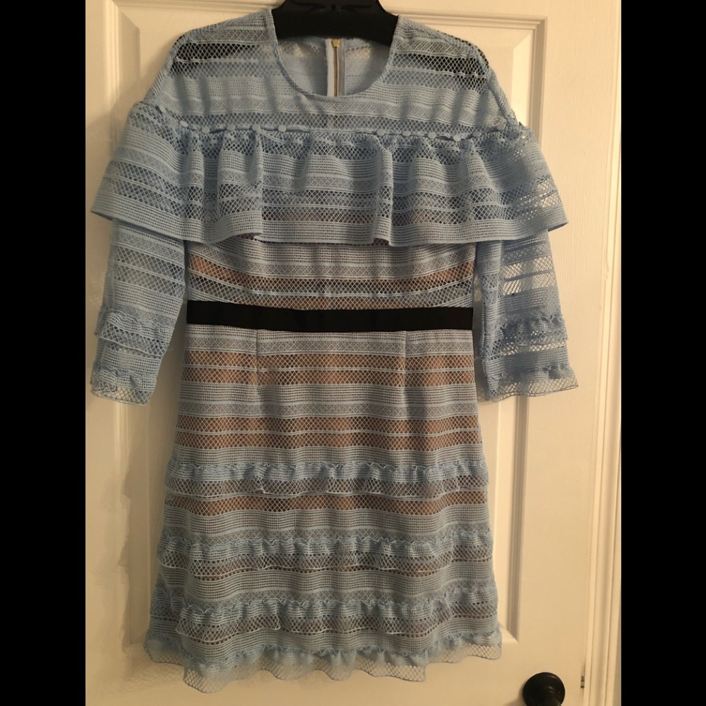 Self portrait baby blue dress